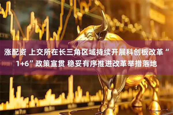 涨配资 上交所在长三角区域持续开展科创板改革“1+6”政策宣贯 稳妥有序推进改革举措落地
